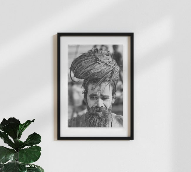 Ascetic, India – wall art by Jagdev Singh as Poster or Acrylic Glass Print