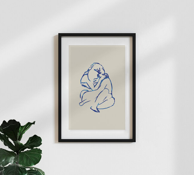 Wandbild 'You Put Your Arms Around Me & I'm Home' – Kunst von Uma Gokhale als Poster oder Acrylglasbild