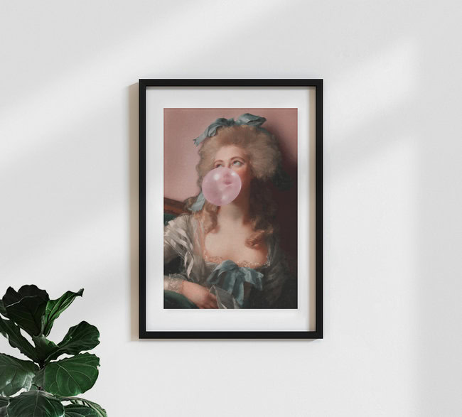 'Bubblegum Princess' – Wall Art by Jonas Loose as Poster or Acrylic Glass Print