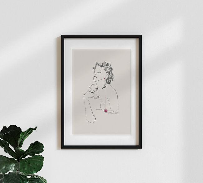 'Marilyn' – Wall Art by Vivien Horváth as Poster or Acrylic Glass Print
