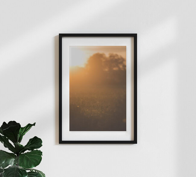baum, abendrot, himmel, silhouette, landschaft, sonnenaufgang, sonne, natur, cloud, orange, rot, winter, abenddämmerung, abend, feld, dawn, horizont, land, schönheit, schön, blau, farbe, ast, Germany – wall art by Robert Hagstotz as Poster or Acrylic Glass Print