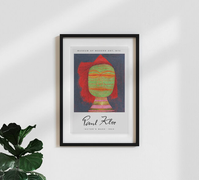 Wandbild 'Actor's Mask by Paul Klee' – Kunst von Art Classics als Poster oder Acrylglasbild