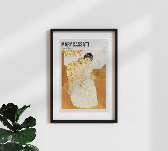 'Maternal Caress by Mary Cassatt' – Wall Art by Art Classics as Poster or Acrylic Glass Print
