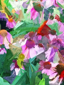 'The Memory of Spring, Crosshatch Botanical Floral Painting, Plants' – Wall Art by Uma Gokhale as Poster or Acrylic Glass Print