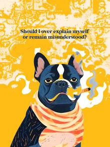 Wandbild 'Should I Over Explain Myself or Remain Misunderstood?' – Kunst von Uma Gokhale als Poster oder Acrylglasbild