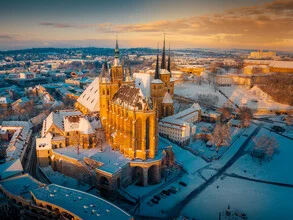 Erfurter Dom im Winterkleid - fotokunst von Dennis Schmelz