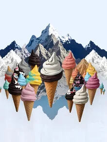 Ice Cream Mountains - fotokunst von Uma Gokhale