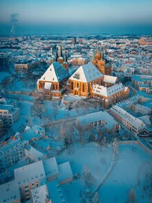 Erfurter Dom im Schnee - fotokunst von Dennis Schmelz