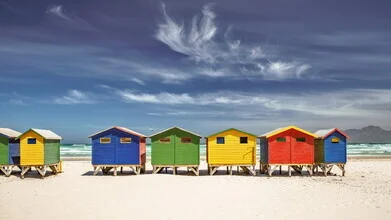 Colourful Beach Houses Muizenberg South Africa - Fineart photography by Achim Thomae