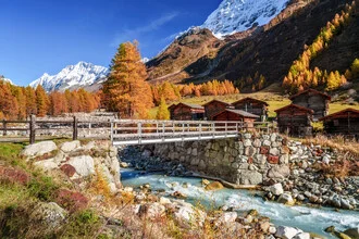 Autumn in swiss Lötschental Valais - Fineart photography by Achim Thomae