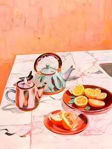 Tea & Oranges at Four - Fineart photography by Uma Gokhale