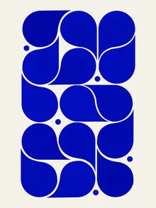 'Minimalist Blue Design Art' – Wall Art by Ania Więcław as Poster or Acrylic Glass Print