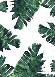 Wandbild 'Banana Leaves Watercolor' – Kunst von Uma Gokhale als Poster oder Acrylglasbild