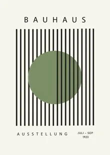 'Bauhaus Minimal Poster Design green-beige' – Wall Art by Bauhaus Collection as Poster or Acrylic Glass Print