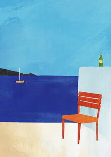 'Red Chair' – Wall Art by Henry Rivers as Poster or Acrylic Glass Print