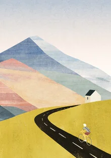 Wandbild 'Cycling Home' – Kunst von Henry Rivers als Poster oder Acrylglasbild