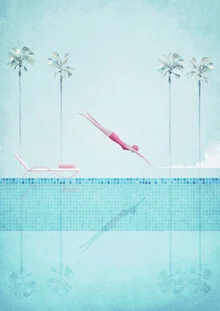 'Swimming Pool' – Wall Art by Henry Rivers as Poster or Acrylic Glass Print