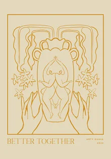 Wandbild 'Better Together Line Art' – Kunst von Arty Guava als Poster oder Acrylglasbild