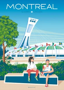 Wandbild 'Montreal Canada Travel Poster Art print' – Kunst von François Beutier als Poster oder Acrylglasbild