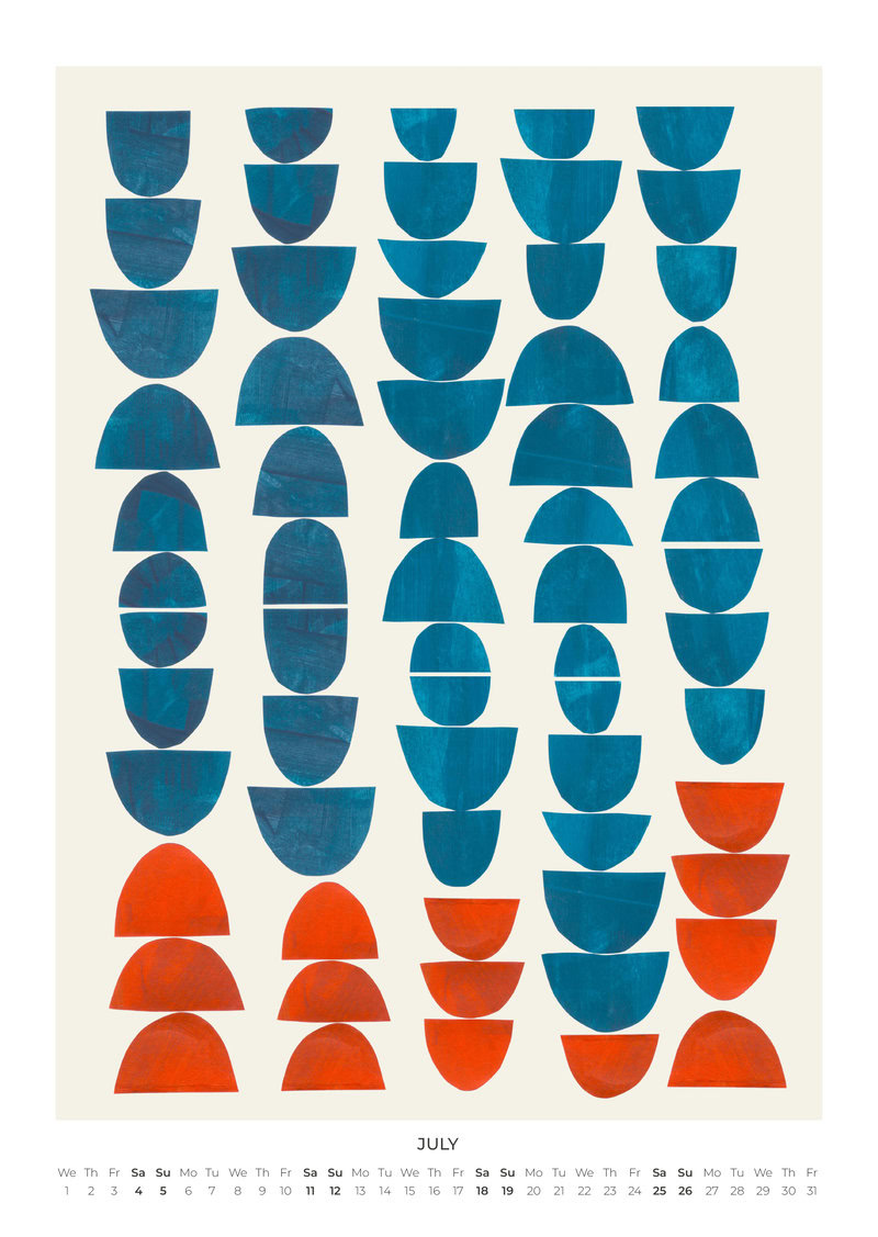 2026 Simple Abstraction Calendar