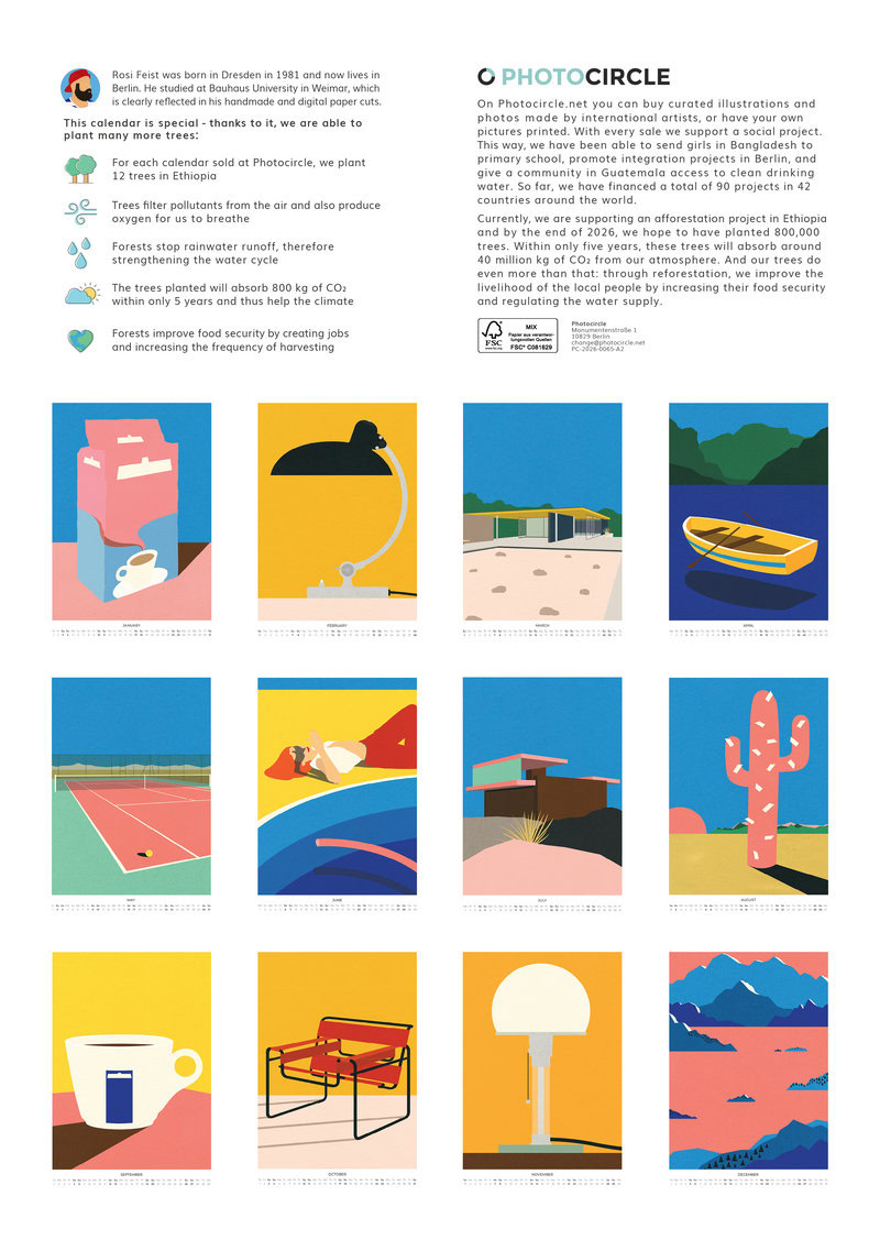 2026 Vintage Design Calendar by Rosi Feist