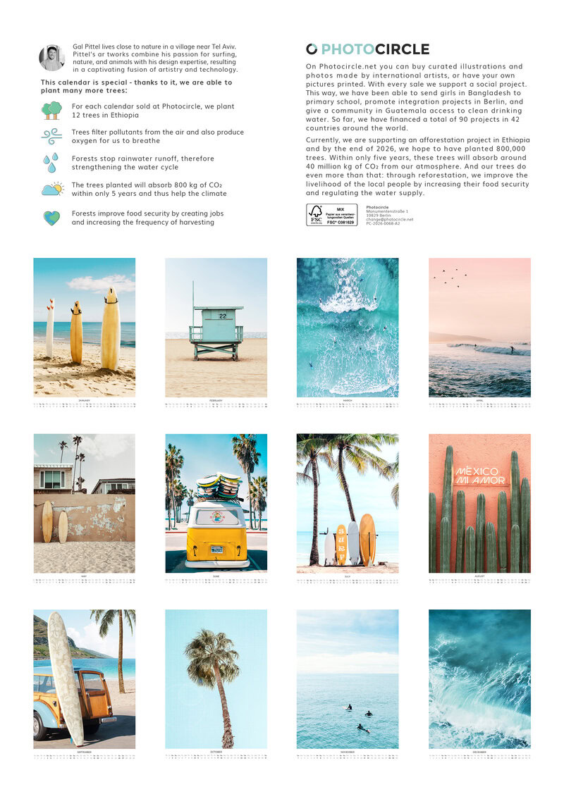 2026 Surf Moods Calendar
