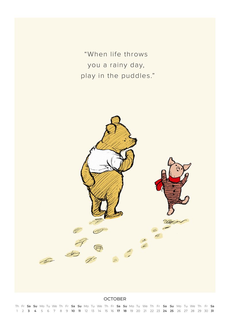 Winnie the Pooh Zitate Kalender 2026