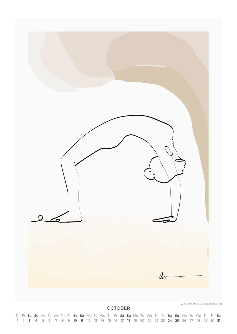 2026 A Year of Yoga Art Calendar