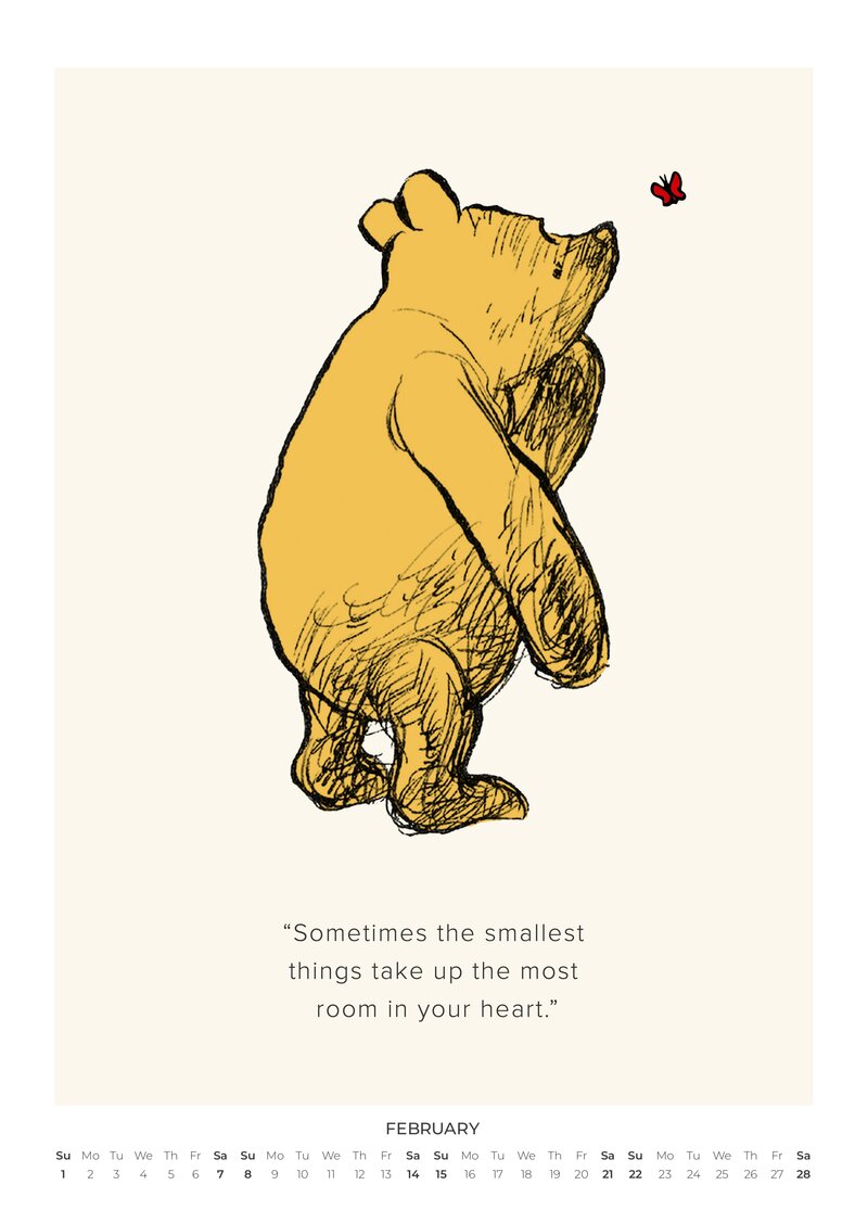 Winnie the Pooh Zitate Kalender 2026
