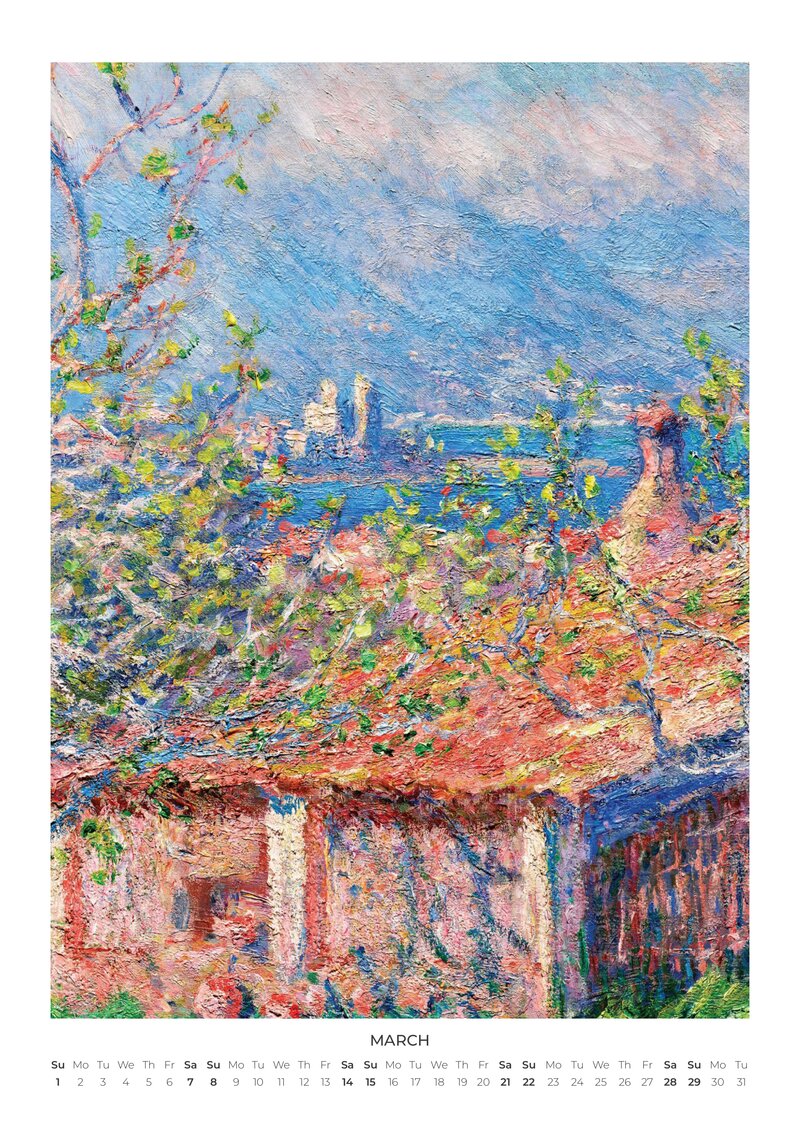 Claude Monet Art Calendar 2026