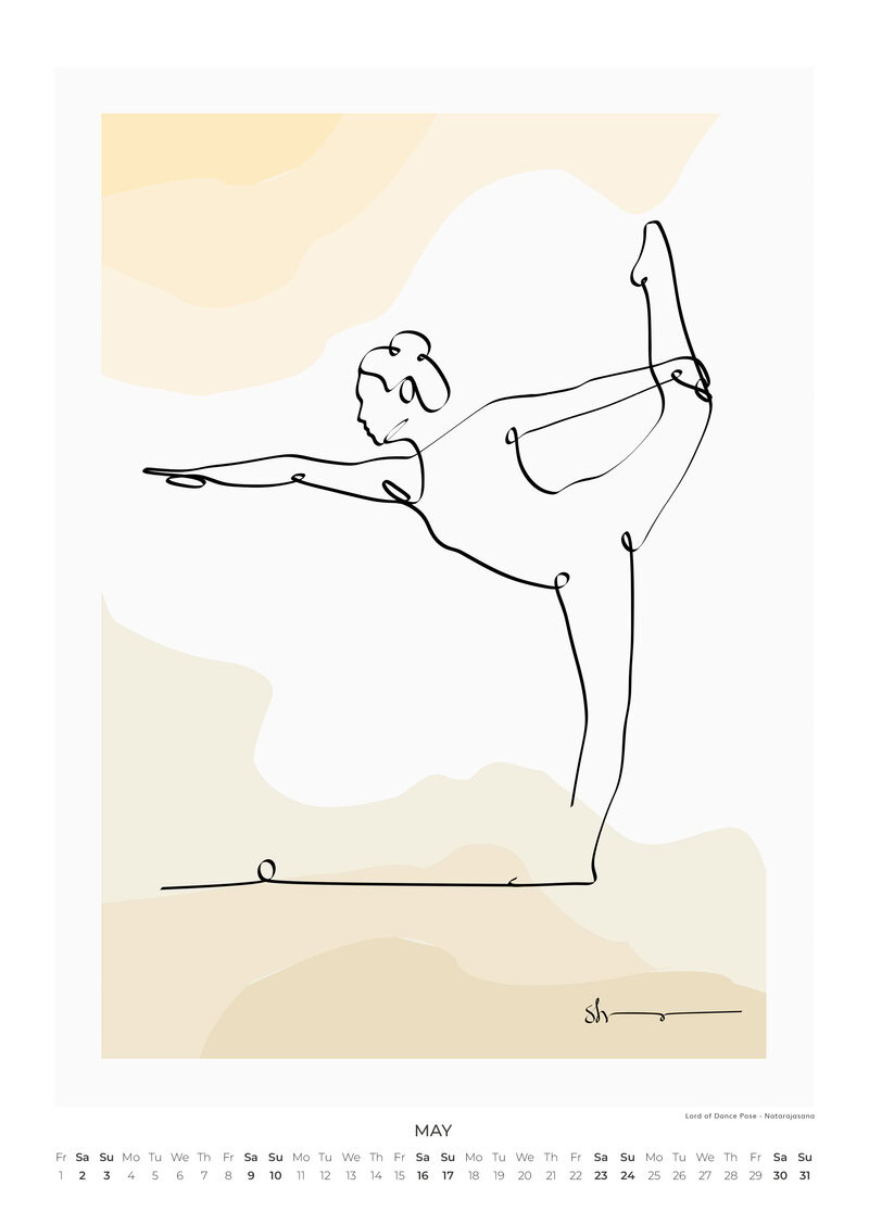 2026 A Year of Yoga Art Calendar