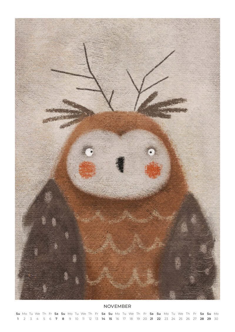 2026 Adorable Animals Kids Calendar