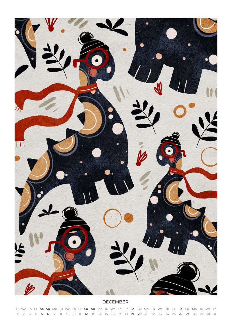 2026 Adorable Animals Kids Calendar