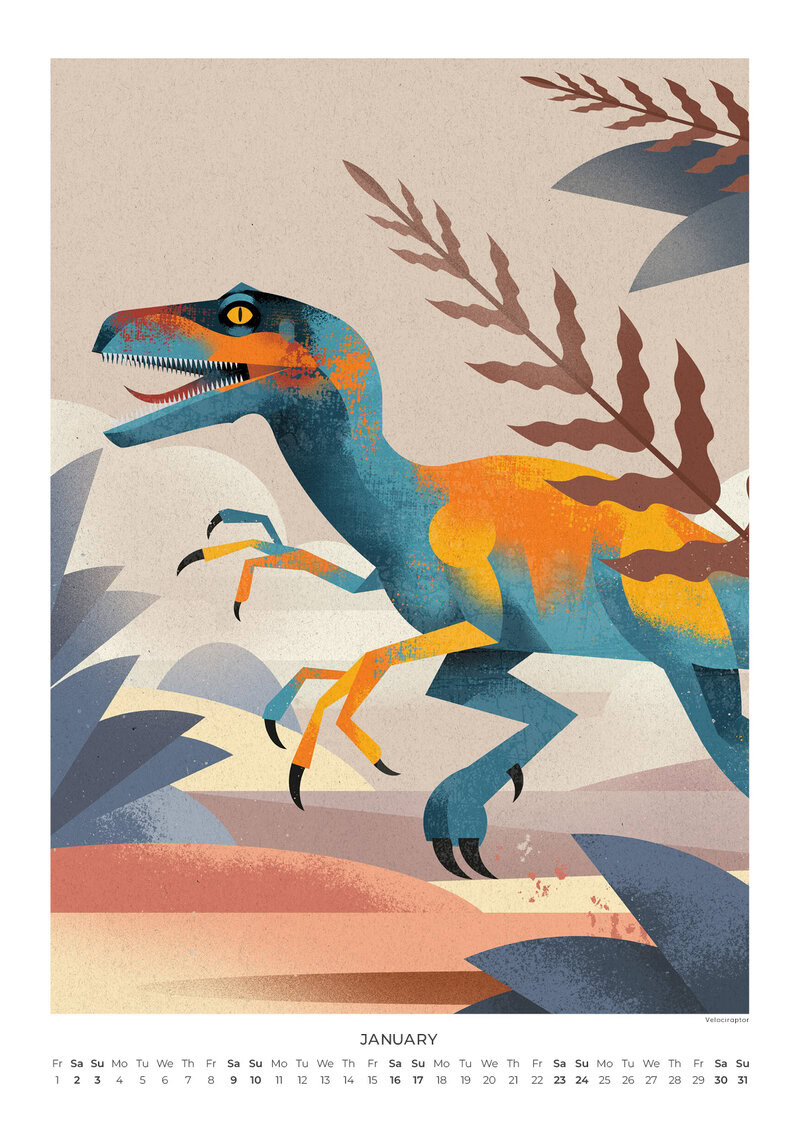 Dinosaurs 2027 Design Calendar by Dieter Braun