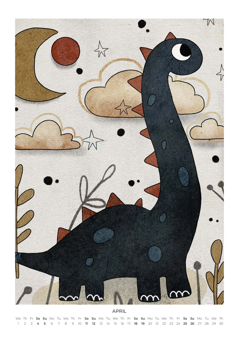 2026 Adorable Animals Kids Calendar