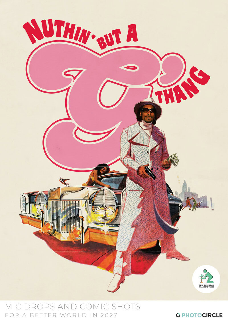 Hip Hop Wall Calendar 2027 – Mic Drops & Comic Shots 
