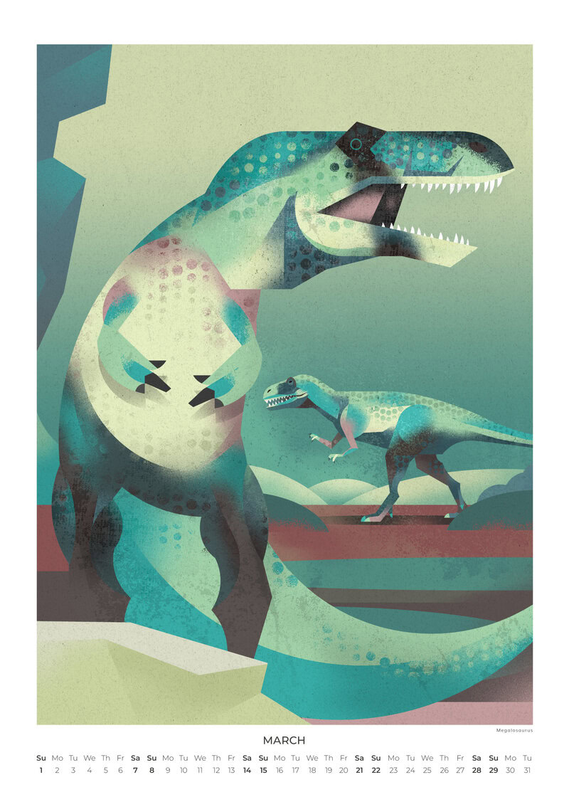 2026 Dinosaurs Calendar by Dieter Braun