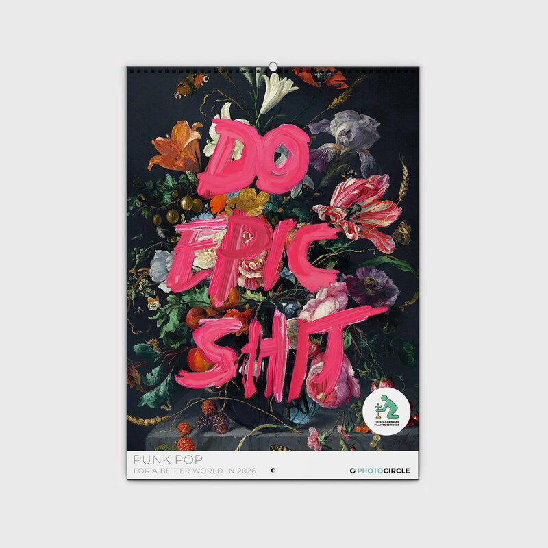 2026 Punk Pop Wall Planner Calendar