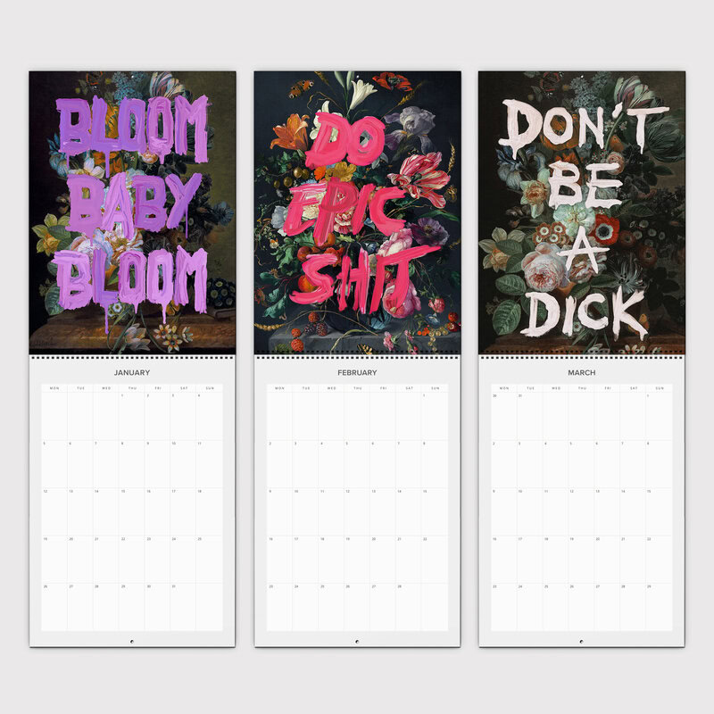 2026 Punk Pop Wall Planner Calendar