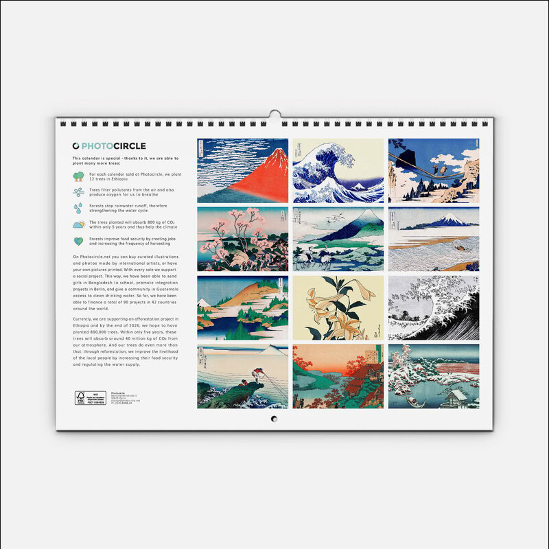 2026 Hokusai Wall Planer & Organizer
