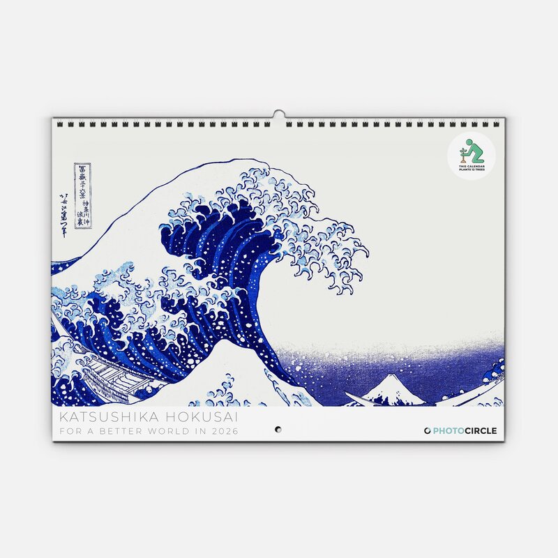 Hokusai 2026 Wall Planner & Organizer