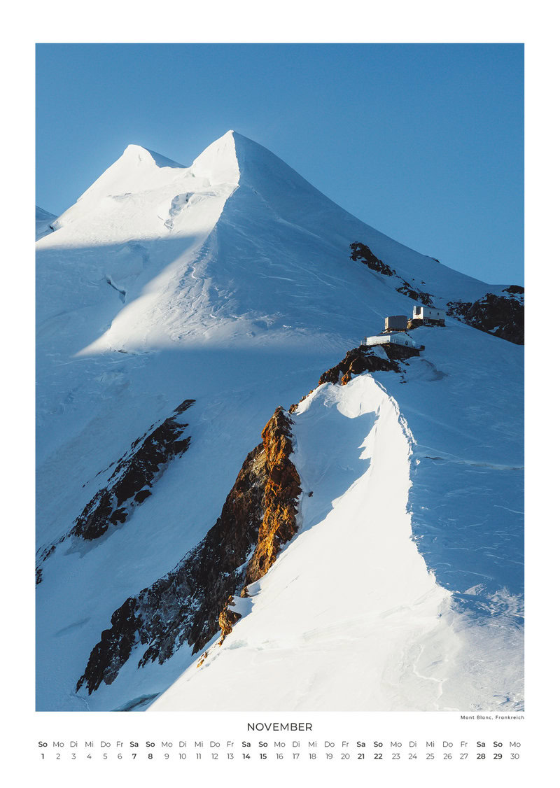 Die Alpen – von West bis Ost Wandkalender 2026