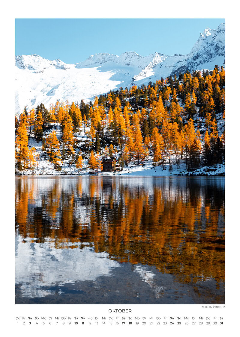 Die Alpen – von West bis Ost Wandkalender 2026