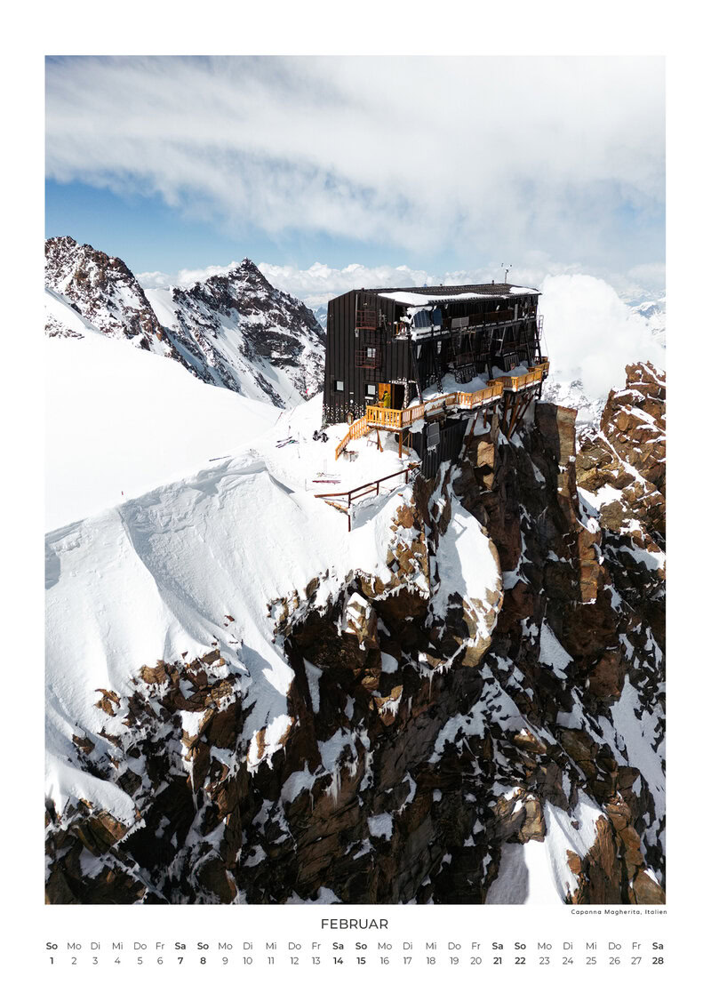 Die Alpen – von West bis Ost Wandkalender 2026