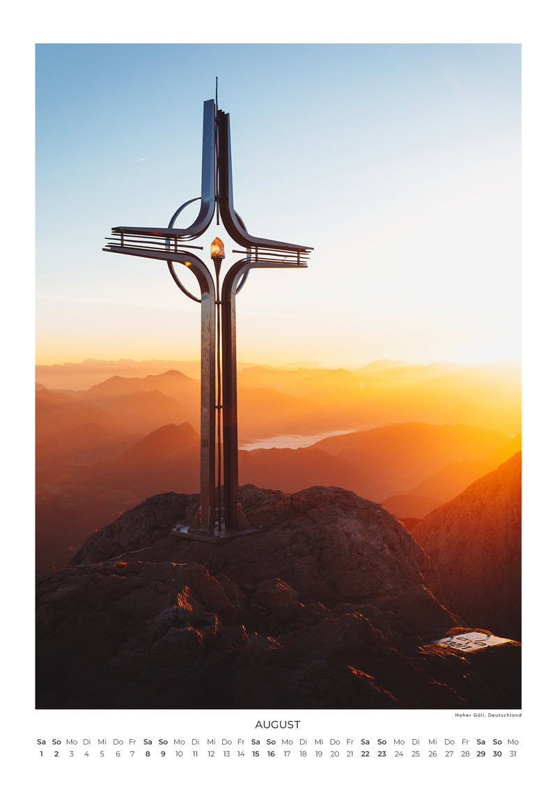 Die Alpen – von West bis Ost Wandkalender 2026