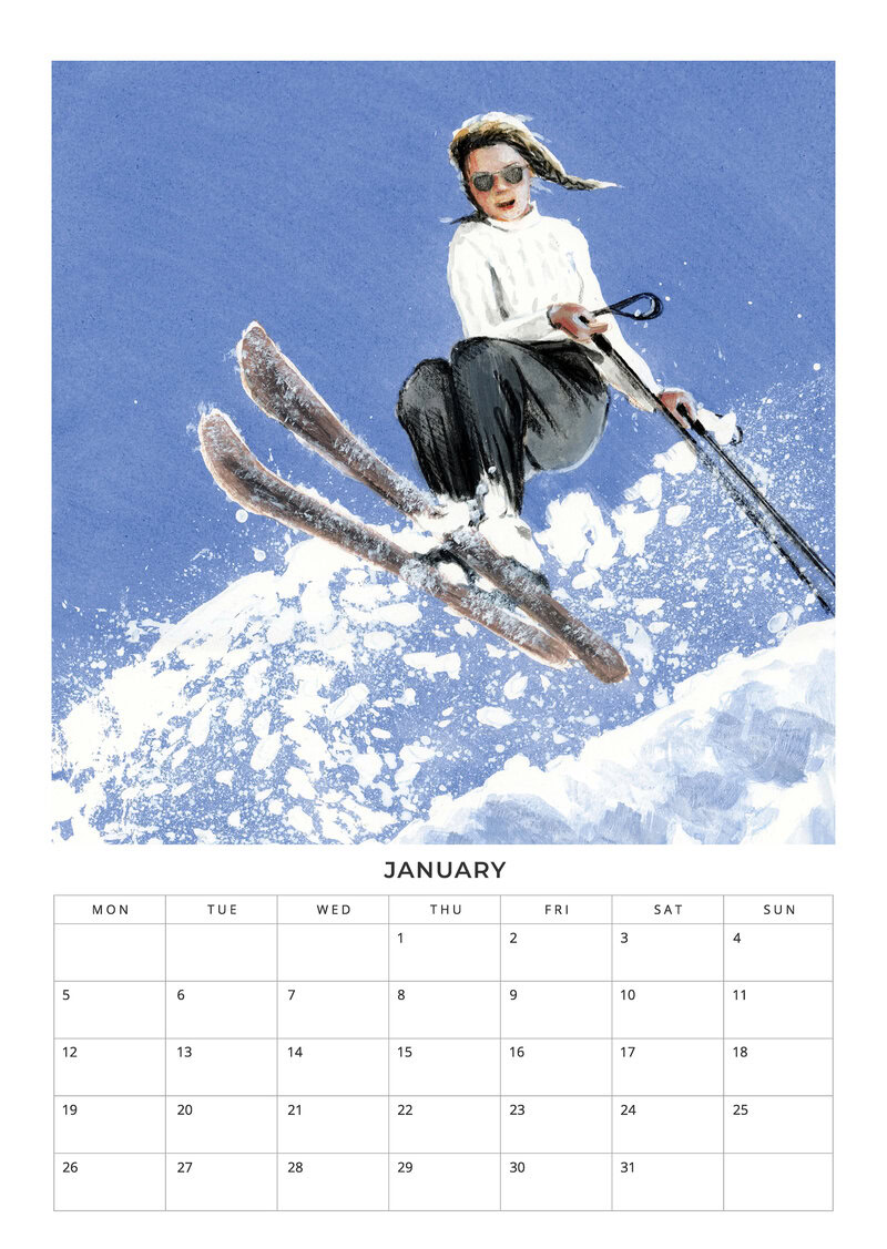 2026 Retro Motion Calendar by Sarah Morrissette