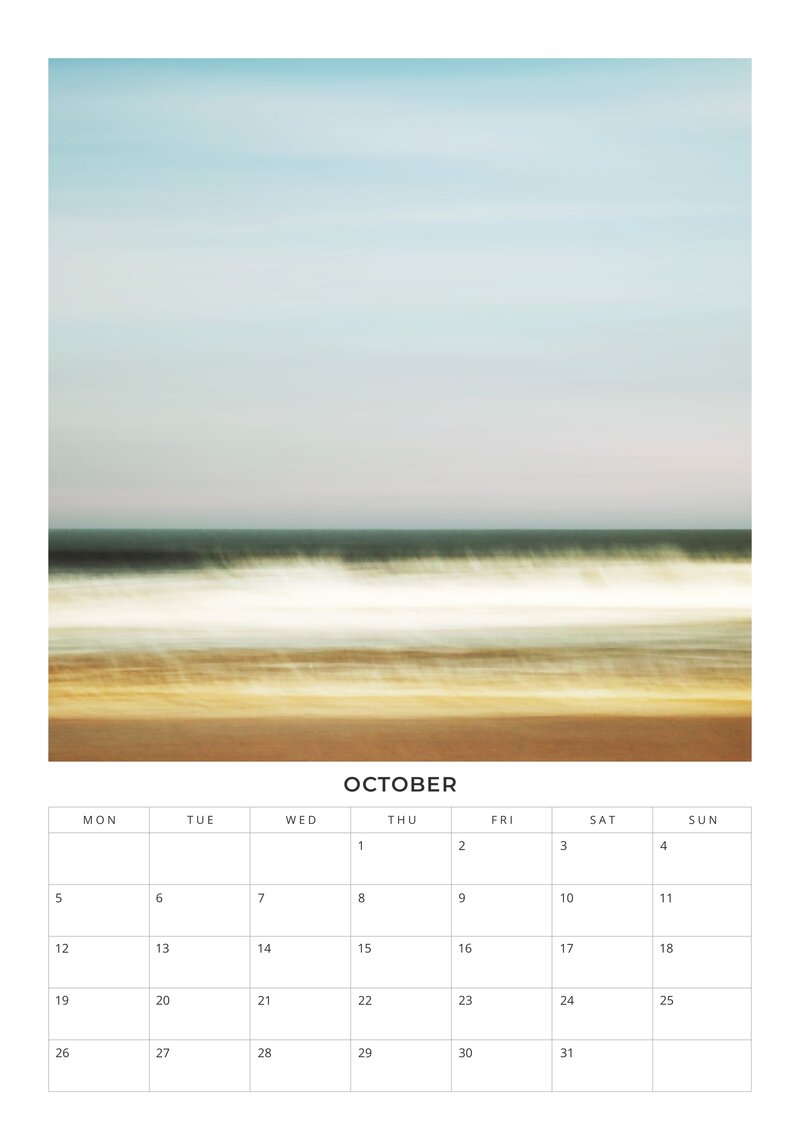2026 Colours of the Sea Calendar & Organizer
