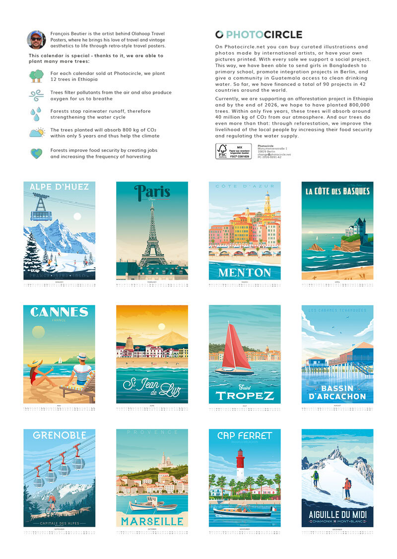 2026 La Belle France Calendar – Vintage Design Planner