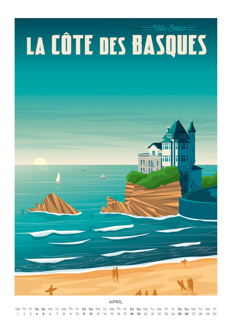 2026 La Belle France Calendar – Vintage Design Planner