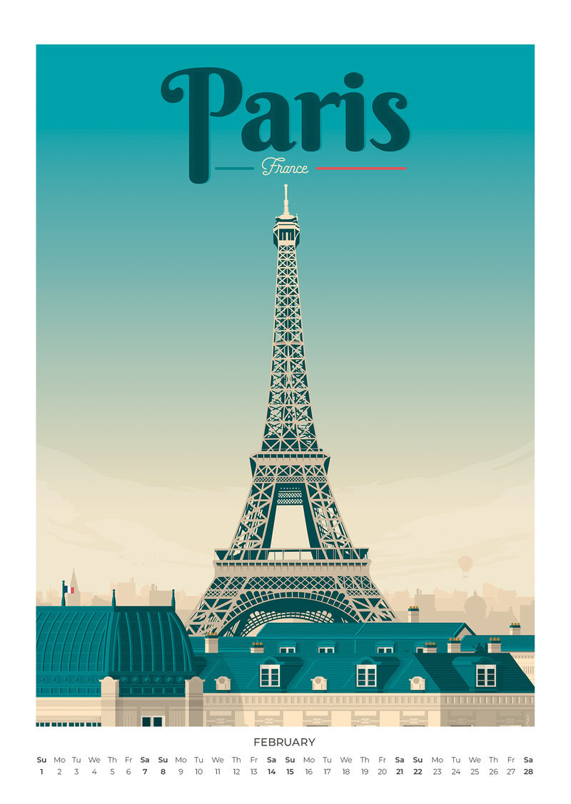 2026 La Belle France Calendar – Vintage Design Planner